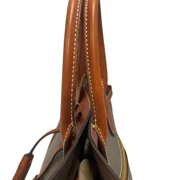 Dooney & Bourke Pebble Grain Elephant Gray and Brown Satchel Handbag 🐘 ❤️ - Picture 11 of 14